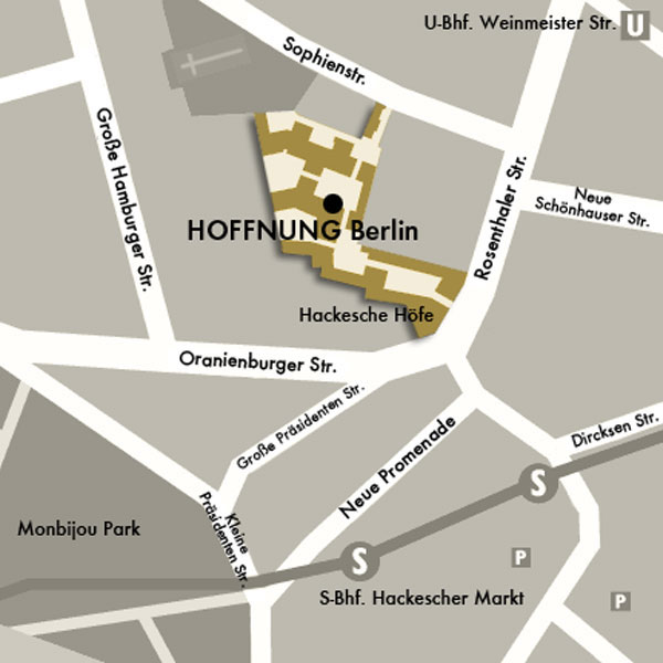Location of our Shop at Hackesche Höfe in Berlin-Mitte